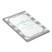 Elke kleur Stripes & Mint Confetti Wedding Planner Notitieboek (Rechterzijde)