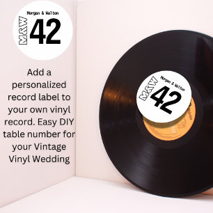 Elke kleur tabel nummer Sticker voor Vinyl Record