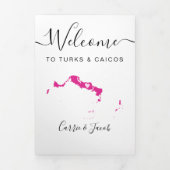 Elke kleur Turks & Caicos bruiloft welkom route Drieluik Programma (Cover)