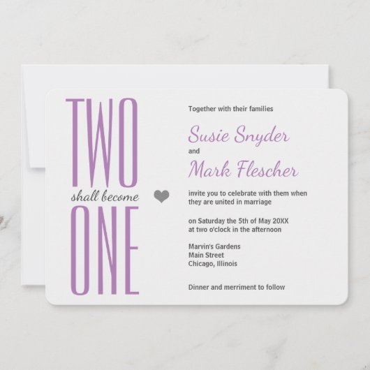 Elke kleur twee wordt een uitnodiging voor een Bij (Voorkant)