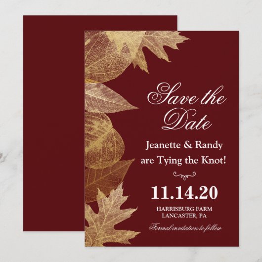 ELKE KLEUR - Uitnodiging voor 'Save the Date' voor (Voorkant / Achterkant)