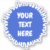 Elke kleur verf splat aangepaste tekst sticker (Voorkant)