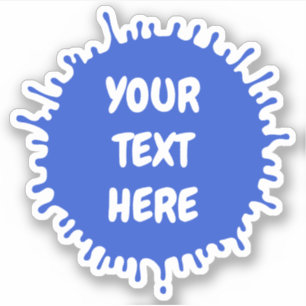 Elke kleur verf splat aangepaste tekst sticker