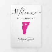 Elke kleur Vermont Kaart Bruiloft Welkomstroute (Cover)