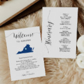 Elke kleur Virginia bruiloft welkom route