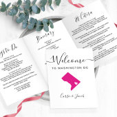 Elke kleur Washington DC bruiloft welkom route Drieluik Programma