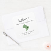 Elke Kleur Washington DC Weduwwelkomsttas Vierkante Sticker (Envelop)