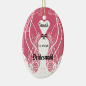 Elke kleur Weddenschap Gwn Bridesmaid Kerstmis Keramisch Ornament (Rechts)