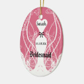 Elke kleur Weddenschap Gwn Bridesmaid Kerstmis Keramisch Ornament (Links)