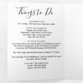 Elke Kleur West Virginia Trouw Welkom Itinerary Drieluik Programma (Binnenzijde eerst)