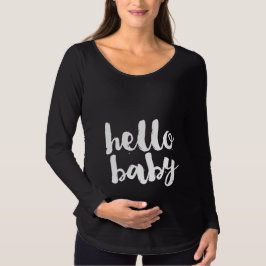 Elke kleur White Hallo Baby T-shirt