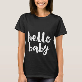 Elke kleur White Hallo Baby T-shirt