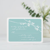 Elke kleur Wildflower Branches die RSVP binden Kaartje (Staand voorkant)