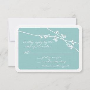 Elke kleur Wildflower Branches die RSVP binden Kaartje