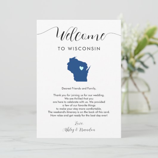 Elke kleur Wisconsin bruiloft welkom route (Staand voorkant)