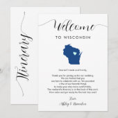 Elke kleur Wisconsin bruiloft welkom route (Voorkant / Achterkant)