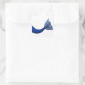 Elke kleur zeemeermin staart w / witte achtergrond vierkante sticker (Tas)