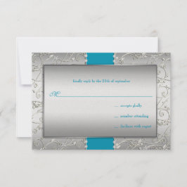 Elke kleur Zilveren Zwirl Weddenschap RSVP Kaartje