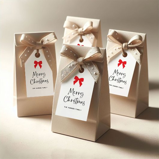 Elke kleurboog | Chic Coquette Vrolijk Kerstfeest Cadeaulabel