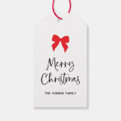 Elke kleurboog | Chic Coquette Vrolijk Kerstfeest Cadeaulabel (Voorkant)