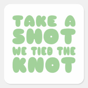 Elke kleurendrik vierkante sticker