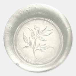 Elke kleurendrong met botanische envelop ronde sticker