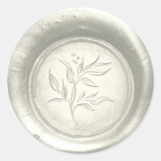 Elke kleurendrong met botanische envelop ronde sticker (Voorkant)