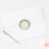 Elke kleurendrong met botanische envelop ronde sticker (Envelop)