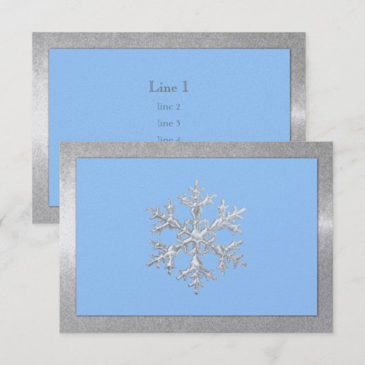 Elke kleurendruk Snowflakes Holiday Party Kaart (Voorkant / Achterkant)