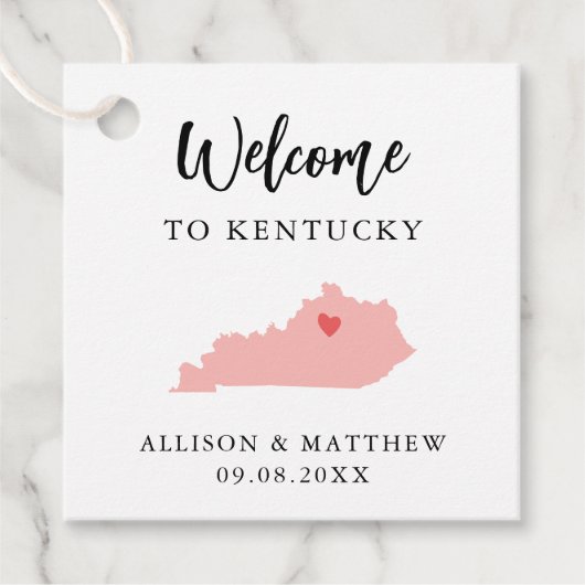 Elke Kleurenkentucky WeduwWelkomsttas Bedankjes Labels (Voorkant)