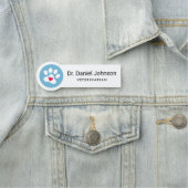 Elke kleurenpoot drukt hart logo modern dier af naamplaatje (In situ)