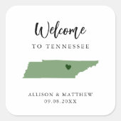 Elke kleurentennessee Weddenschap Welkomsttas Vierkante Sticker (Voorkant)