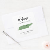 Elke kleurentennessee Weddenschap Welkomsttas Vierkante Sticker (Envelop)