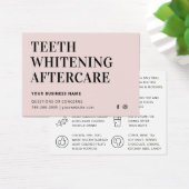 Elke kleurentest Whitening Aftercare Instructies Visitekaartje (Bureau)