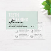 Elke kleurentest Whitening Aftercare Instructies Visitekaartje (Bureau)