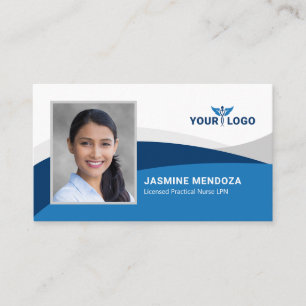 Elke kleurgolf Moderne, elegante foto-Logo Visitekaartje