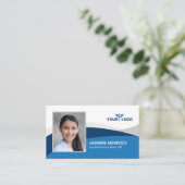 Elke kleurgolvende moderne, elegante foto-Logo Visitekaartje (Staand voorkant)