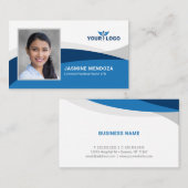 Elke kleurgolvende moderne, elegante foto-Logo Visitekaartje (Voorkant / Achterkant)