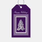 Elke kleurkerstboom die u kunt aanpassen cadeaulabel (Voorkant)