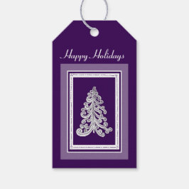 Elke kleurkerstboom die u kunt aanpassen cadeaulabel