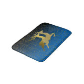 Elke kleurloze zwarte ombre Two Gold Reindeer Holi Badmat (Gekanteld)