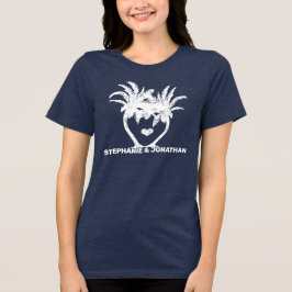 Elke kleurpalmboomkleuring Tri-Blend shirt
