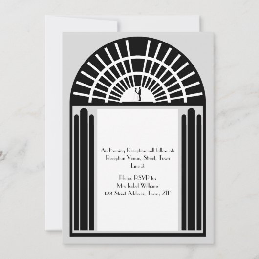 Elke kleurrijke decoratie in deco-stijl kaart (Achterkant)