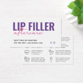 Elke kleurrijke Paarse lipvulling nazorg Kaart (Bureau)