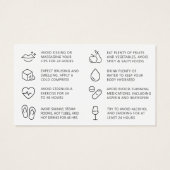 Elke kleurrijke Paarse lipvulling nazorg Kaart (Achterkant)