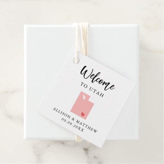 Elke kleurrijke Utah Weddenschap Welkomsttas Bedankjes Labels (In situ)