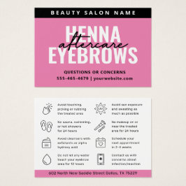 Elke kleurroze Eyebrow Tint Henna Brows Aftercare Visitekaartje