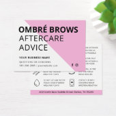 Elke kleurroze ombre Powder Brows Aftercare Kaart (Bureau)