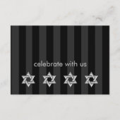 Elke kleurstripe zilver sterren van David Receptio Kaart (Voorkant)
