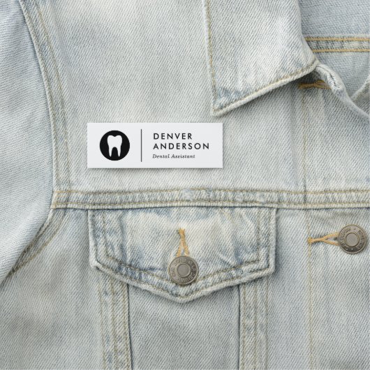 Elke kleurtand logo moderne tandheelkundige naamplaatje (In situ)